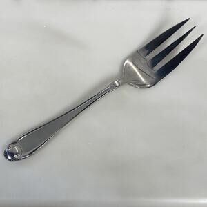 Oneida SATIN GARNET Stainless 18/10 Cold Meat Fork Large Serving Frosted Glossy